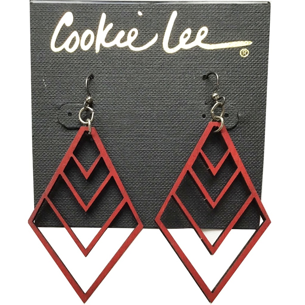 Vintage Cookie Lee Pierced Ears Art Deco Earrings